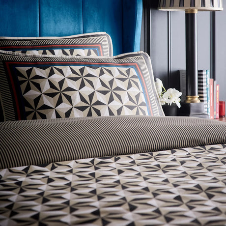 Laurence Llewelyn-Bowen Hero Black 100% Cotton 200 Thread Count Duvet Cover Set 3