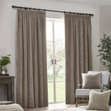Heavy Lined Greige Velvet Chenille Pencil Pleat Curtains - additional product view 2