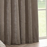 Heavy Lined Greige Velvet Chenille Pencil Pleat Curtains - additional product view 4