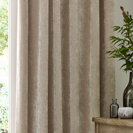 Heavy Lined Natural Velvet Chenille Pencil Pleat Curtains - additional product view 4