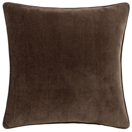 Heavy Velvet Chenille Brown Cushion Cover 50cm x 50cm - additional product view 1