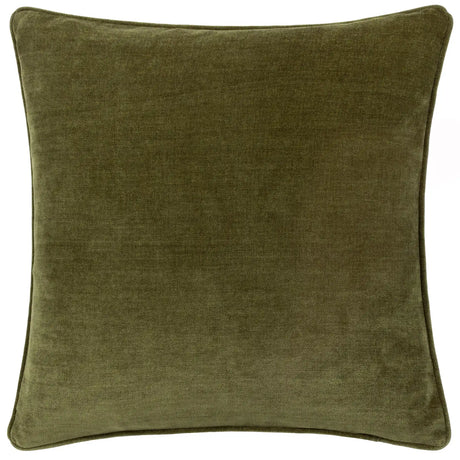 Heavy Velvet Chenille Olive Cushion Cover 50cm x 50cm - additional product view 1