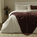 Heavy Chenille Velvet Throw Beetroot - image 1