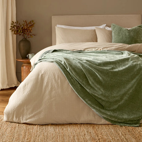 Heavy Chenille Velvet Throw Eucalyptus - image 1