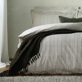 Hebden Black 100% Cotton Duvet Cover Bedding Set - additional product view 2