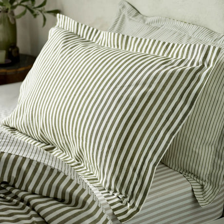 Hebden Olive 100% Cotton Duvet Cover Bedding Set - additional product view 2