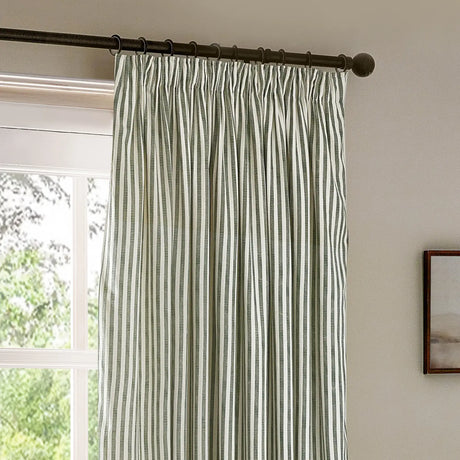 Hebden Lined Forest 100% Cotton Dimout Pencil Pleat Curtains - additional product view 4
