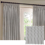 Hebden Lined Grey 100% Cotton Dimout Pencil Pleat Curtains - additional product view 1
