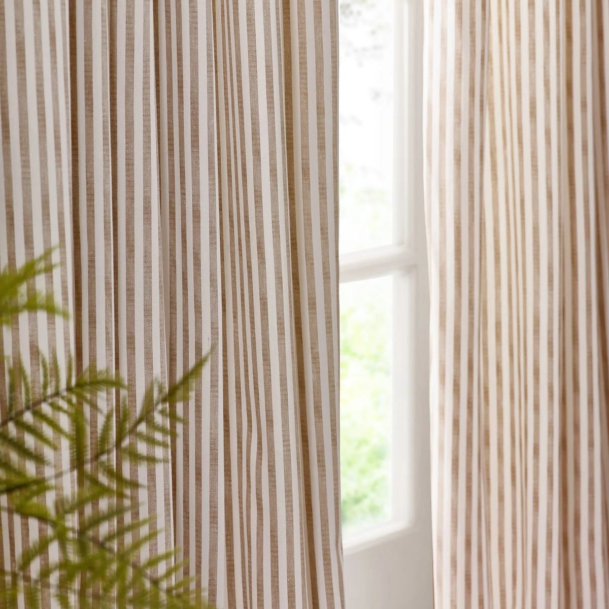Hebden Lined Natural 100% Cotton Dimout Pencil Pleat Curtains - additional product view 3
