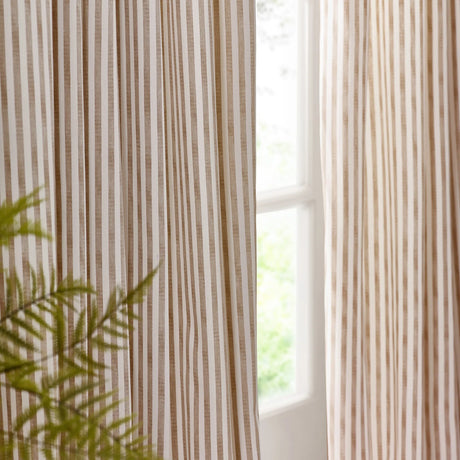 Hebden Lined Natural 100% Cotton Dimout Pencil Pleat Curtains - additional product view 3