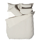 Hebden Mélange Stripe Natural 100% Cotton Duvet Cover Bedding Set - additional product view 3