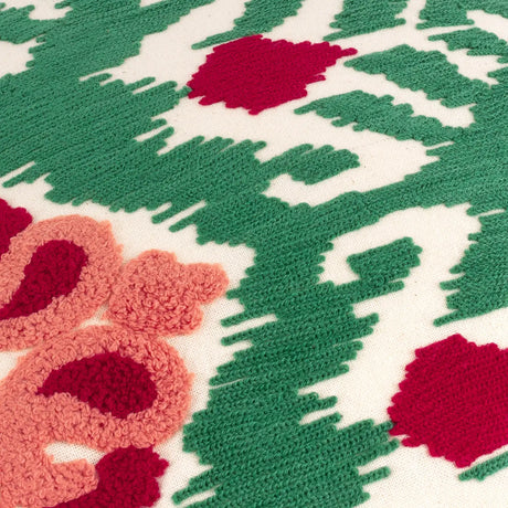 Henderson 100% Cotton Cerise / Jade Cushion Cover or Filled Cushion 45cm x 45cm - additional product view 6