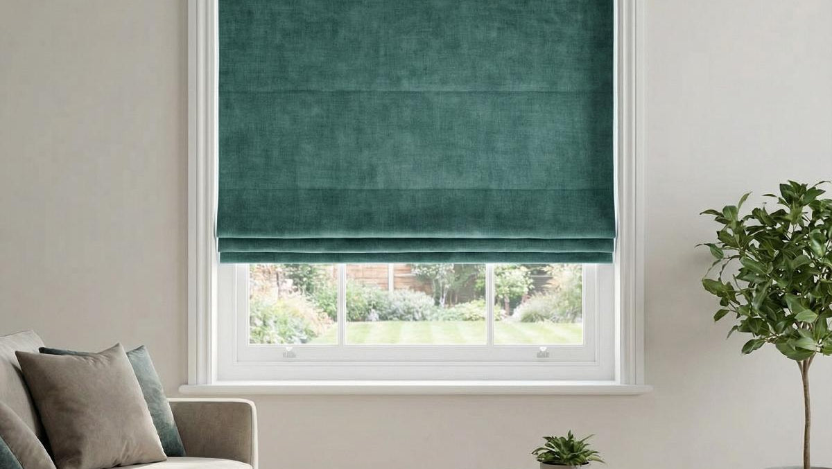 Lille Made to Measure Roman Blind Peacock