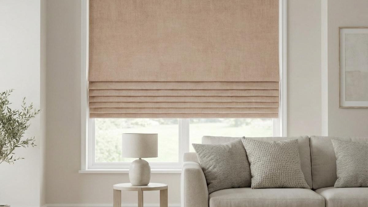 Lille Made to Measure Roman Blind Heather