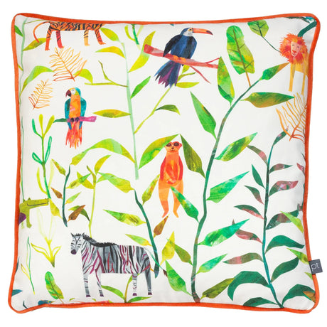 Hide And Seek Velvet Jungle Cushion Cover 43cm x 43cm - additional product view 1