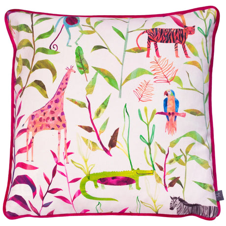Hide And Seek Velvet Rainbow Cushion Cover 43cm x 43cm - additional product view 1