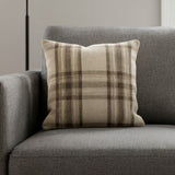 Highland Check Natural Cushion Cover 17" x 17