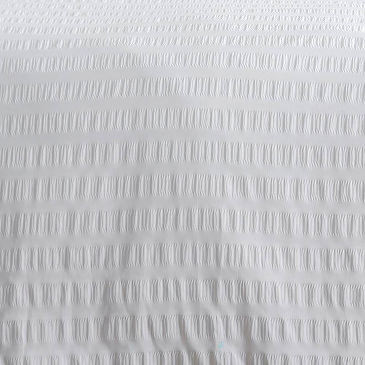 Honley Seersucker White Duvet Cover Set - Ideal