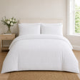 Honley Seersucker Microfibre Duvet Cover Set - White