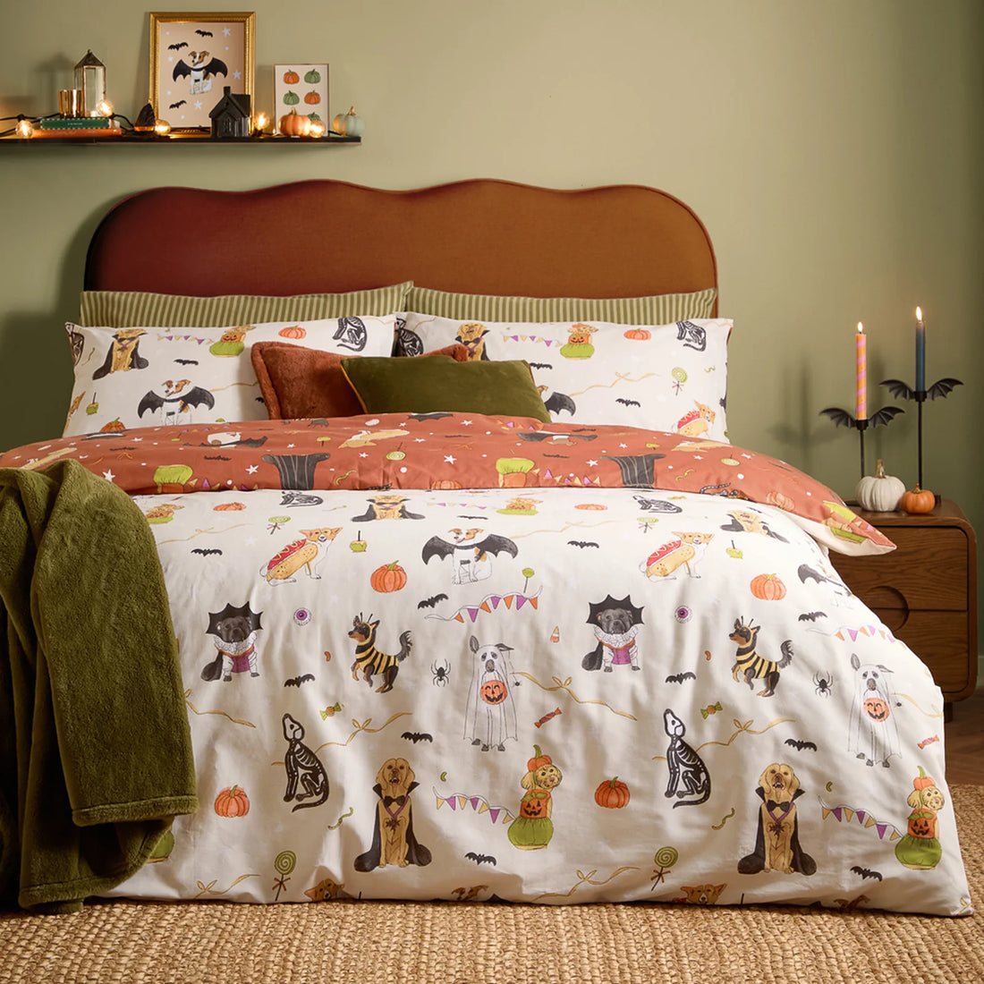 Howl-O-Ween Reversible Duvet Cover Set