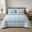 Hygge Applecross Check Flannelette Brushed Cotton Duvet Cover Set styled on a bed in a coordinated bedroom lifestyle scene