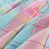 Macro close-up of the brushed cotton flannelette fabric on the Hygge Applecross Check Flannelette Brushed Cotton Duvet Cover Set