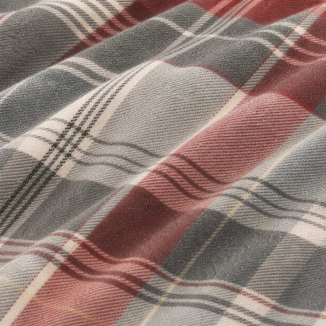 Macro close-up of the brushed cotton flannelette fabric on the Hygge Connolly Flannelette Brushed Cotton Duvet Cover Set