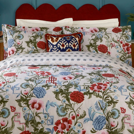 Ishana Red Currant / French Blue Duvet Cover Bedding Set - additional product view 2