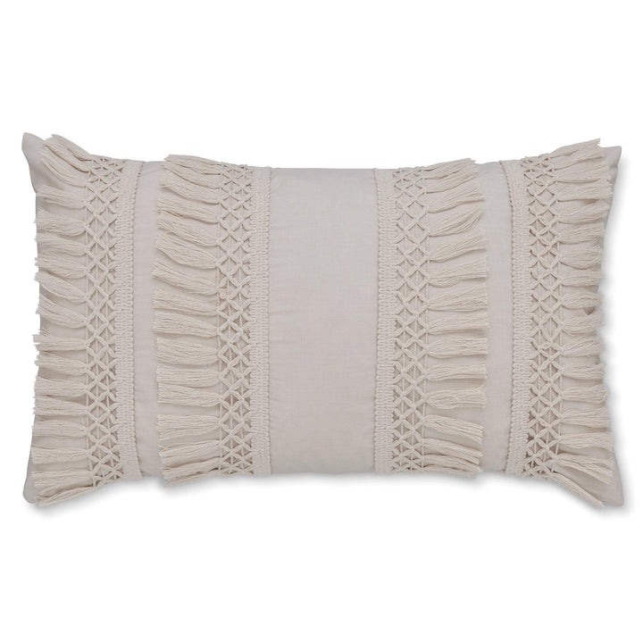 Izmir Cotton Tassel Cushion Stone Grey - Ideal