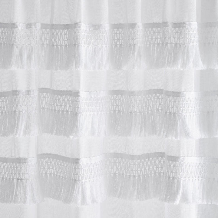 Izmir Tassel Voile Curtain Panel White - Ideal