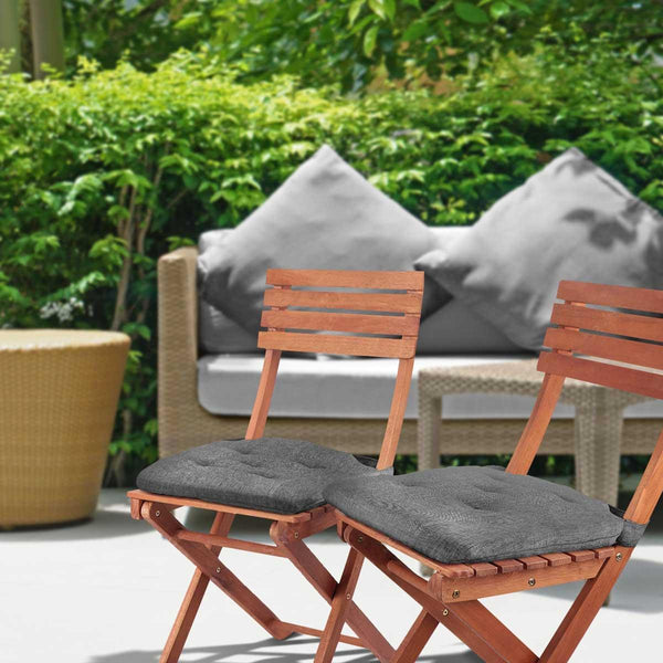 Jardin Seat Pad Charcoal Grey 16x16" (40x40cm) - Ideal