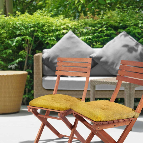 Jardin Seat Pad Lemon Yellow 16x16" (40x40cm) - Ideal