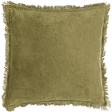 Jaye Velvet Fringed Cushion Cover Moss 45 x 45cm - image 2