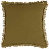 Jaye Velvet Fringed Cushion Cover Moss 45 x 45cm - image 3