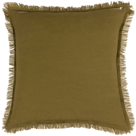 Jaye Velvet Fringed Cushion Cover Moss 45 x 45cm - image 3