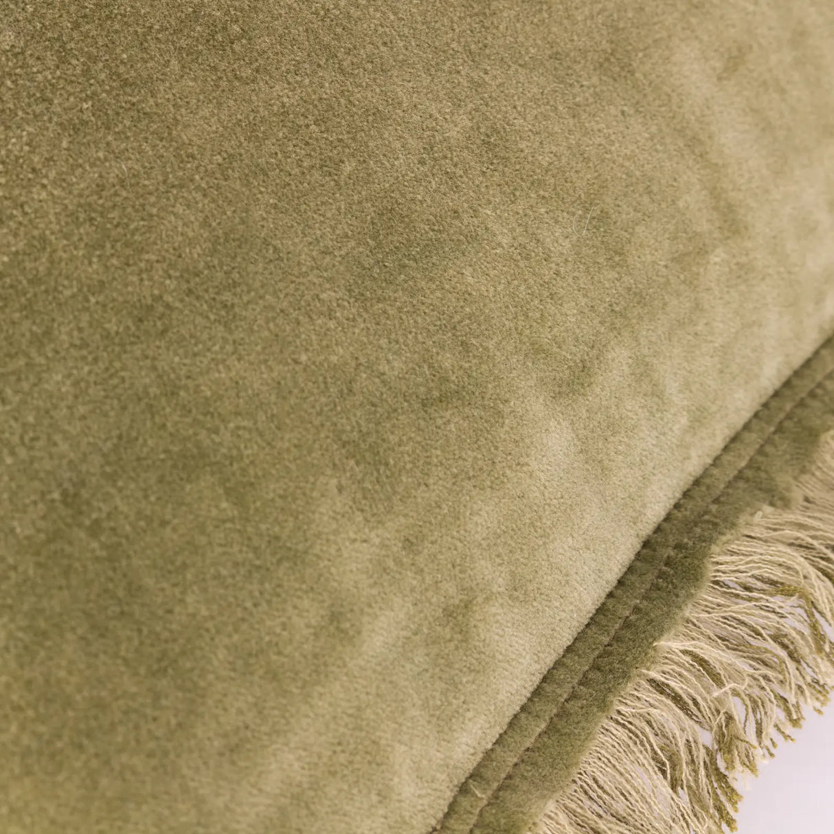 Jaye Velvet Fringed Cushion Cover Moss 45 x 45cm - image 5