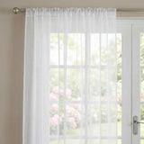 Jewel Sparkle Slot Top Voile Curtain Panel 2