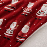 Macro close-up of the soft fleece fabric on the Jolly Santa Christmas Microfibre Duvet Cover Set
