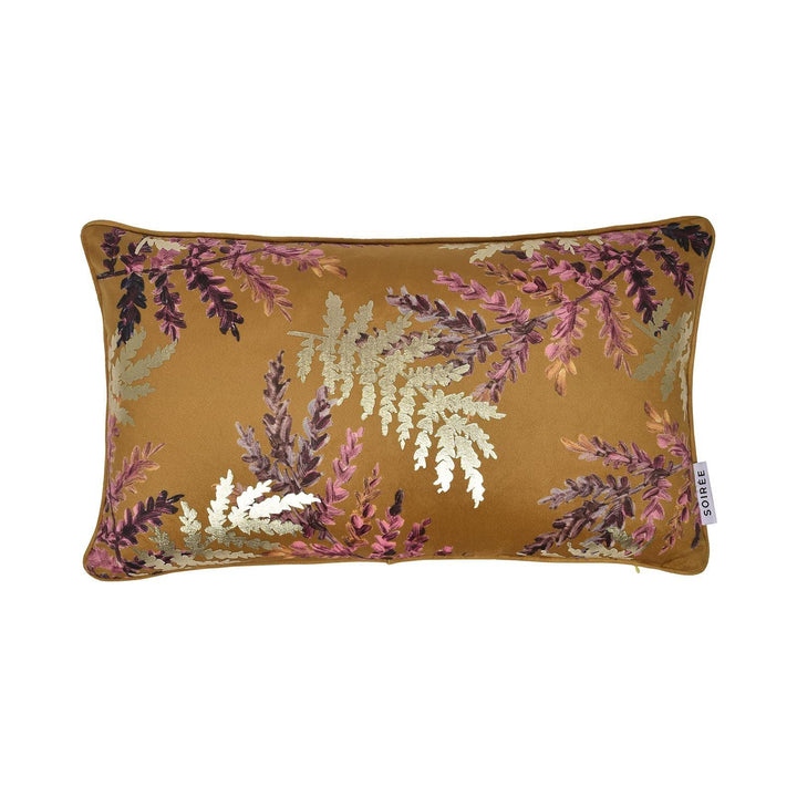 Josette Foil Leaf Velvet Cushion Gold - Ideal