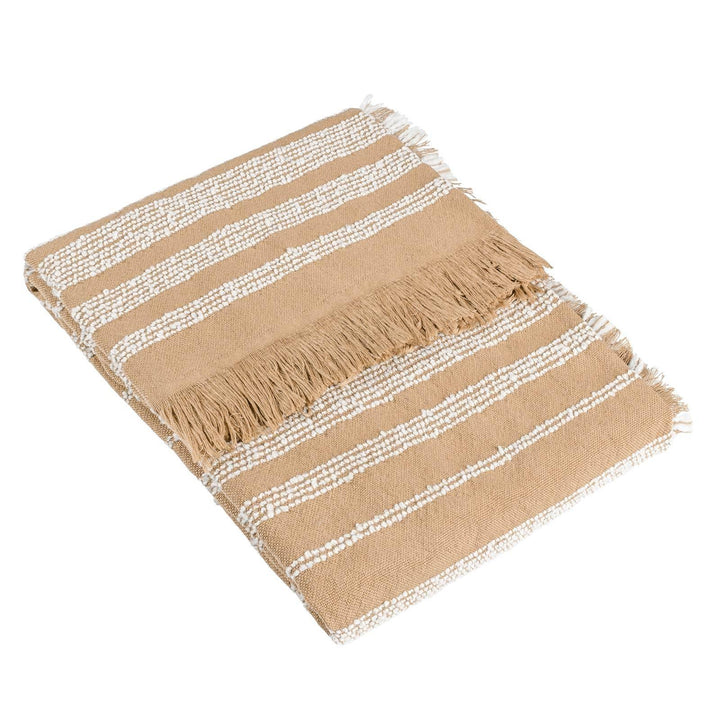 Jour Woven Fringed Throw Nougat - Ideal