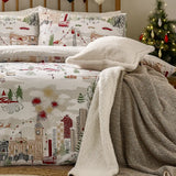 Joy To All Printed Duvet Cover Set Snow/Berry - image 4
