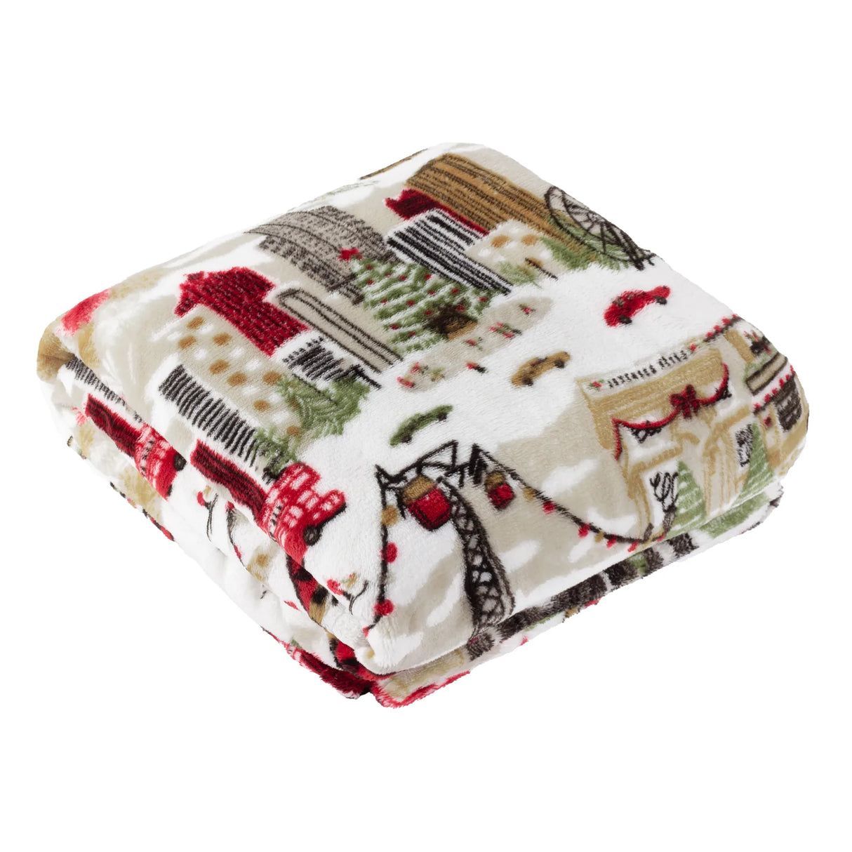Joy To All Printed Fleece Throw Cream 140 x 180cm - image 2