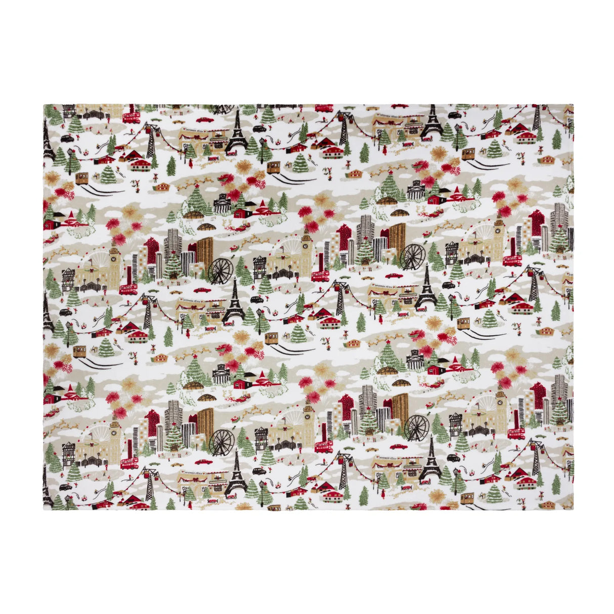 Joy To All Printed Fleece Throw Cream 140 x 180cm - image 3