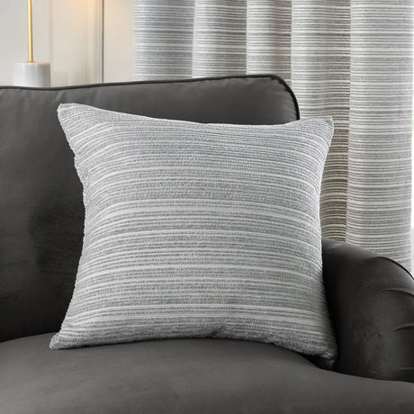 Jupiter Chenille Jacquard Cushion Cover Silver 50 x 50cm - image 1