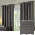 Jupiter Fully Lined Chenille Jacquard Eyelet Curtains Graphite - image 2