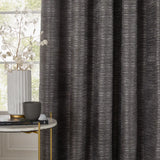 Jupiter Fully Lined Chenille Jacquard Eyelet Curtains Graphite - image 6