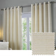 Jupiter Fully Lined Chenille Jacquard Eyelet Curtains Ivory/Gold - image 2