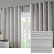 Jupiter Fully Lined Chenille Jacquard Eyelet Curtains Silver - image 2