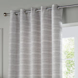 Jupiter Fully Lined Chenille Jacquard Eyelet Curtains Silver - image 4