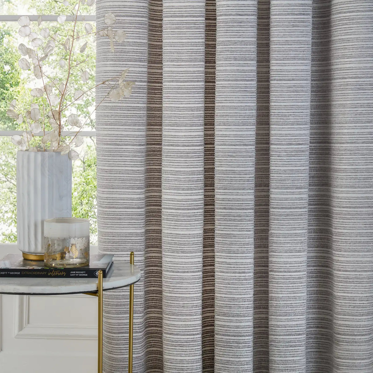 Jupiter Fully Lined Chenille Jacquard Eyelet Curtains Silver - image 6